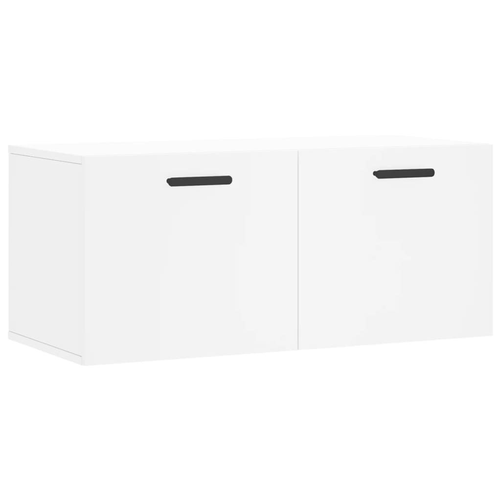 Wall Cabinet White 80x36.5x35 cm Wood Material