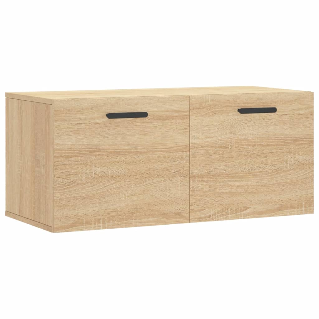 Wall Cabinet Sonoma Oak 80x36.5x35 cm Wood Material