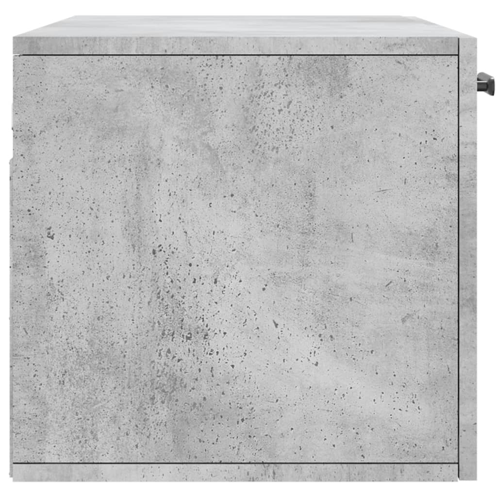 Wall Cabinet Concrete Grey 80x36.5x35 cm Wood Material