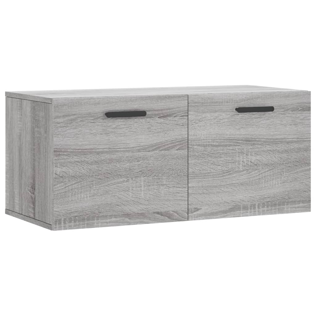 Wall Cabinet Gray Sonoma 80x36.5x35 cm Wood Material