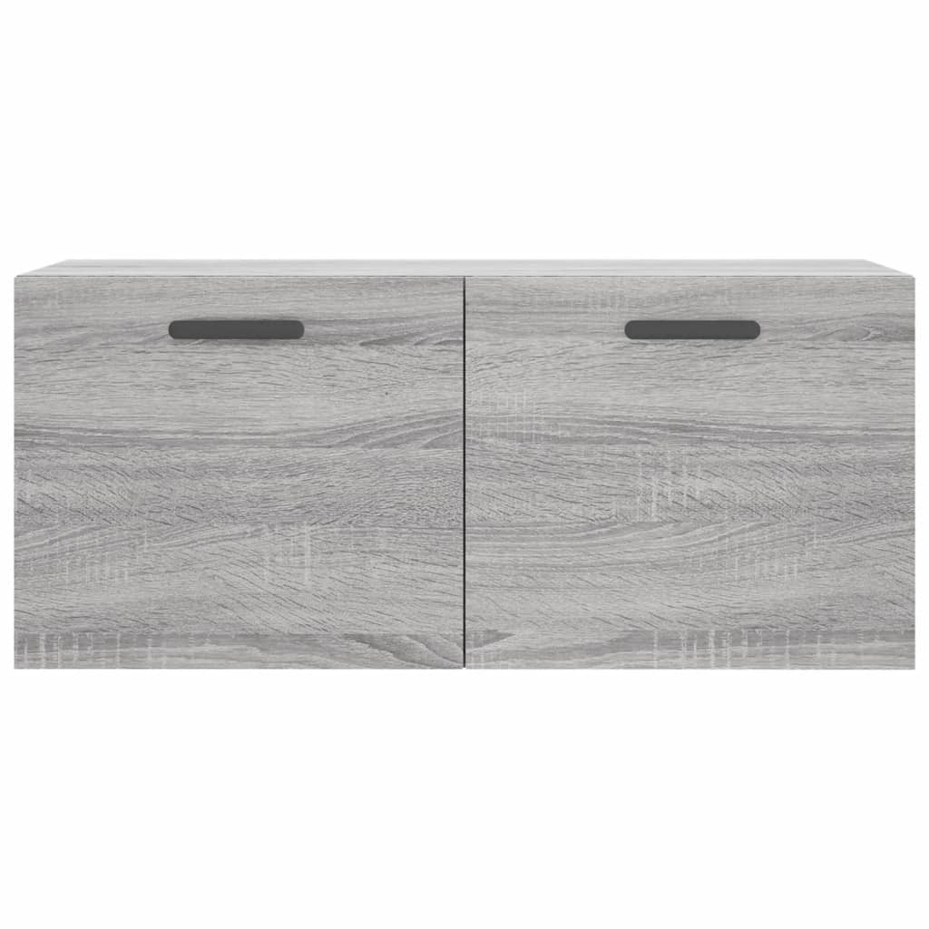 Wall Cabinet Gray Sonoma 80x36.5x35 cm Wood Material