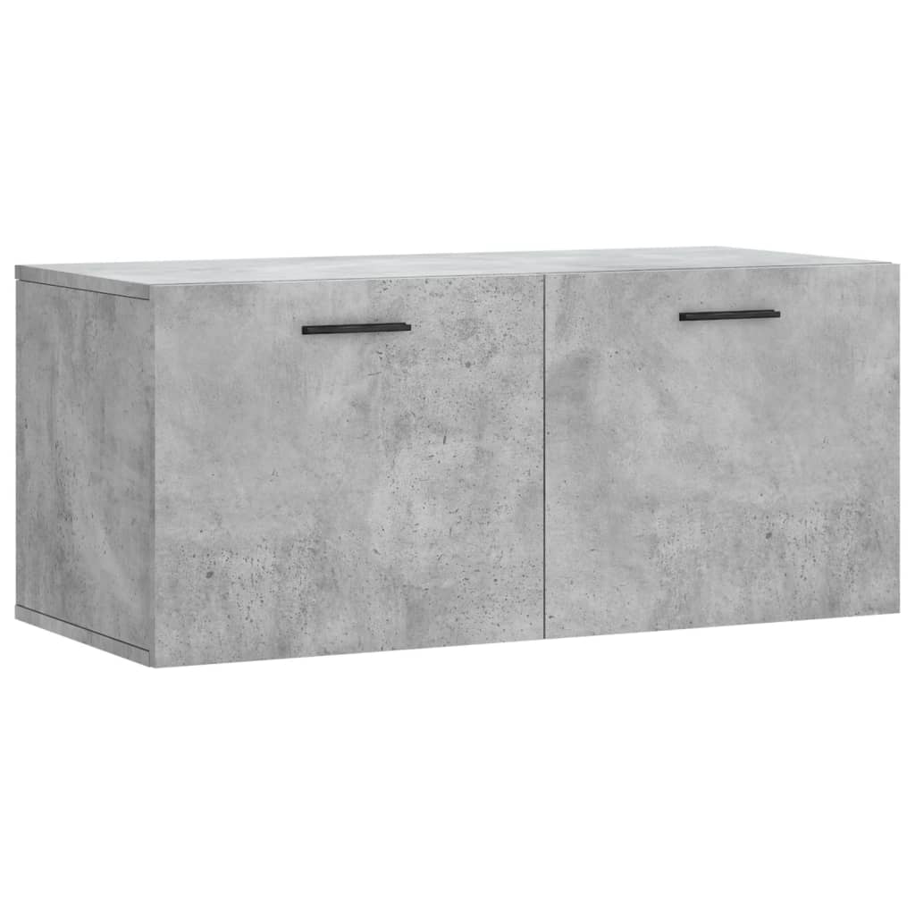 Wall Cabinet Concrete Grey 80x36.5x35 cm Wood Material