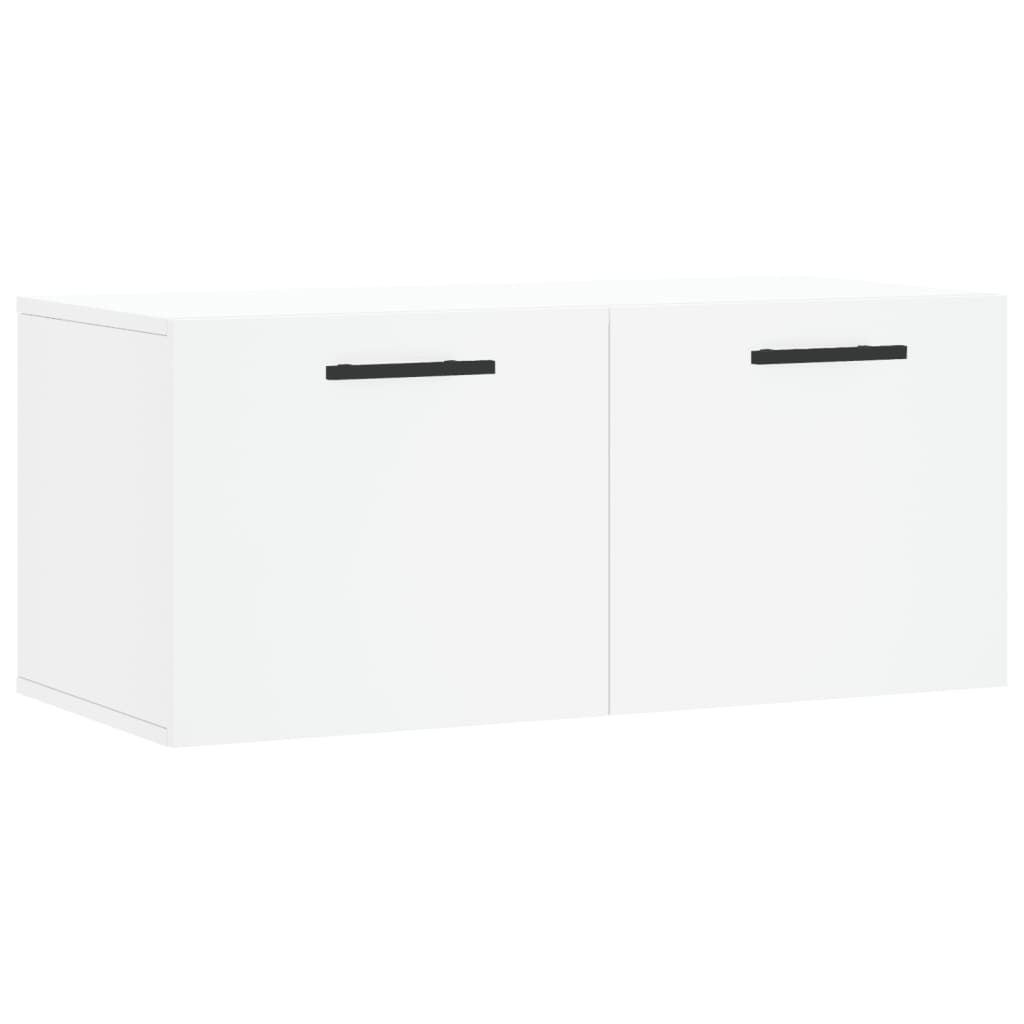 Wall Cabinet White 80x36.5x35 cm Wood Material