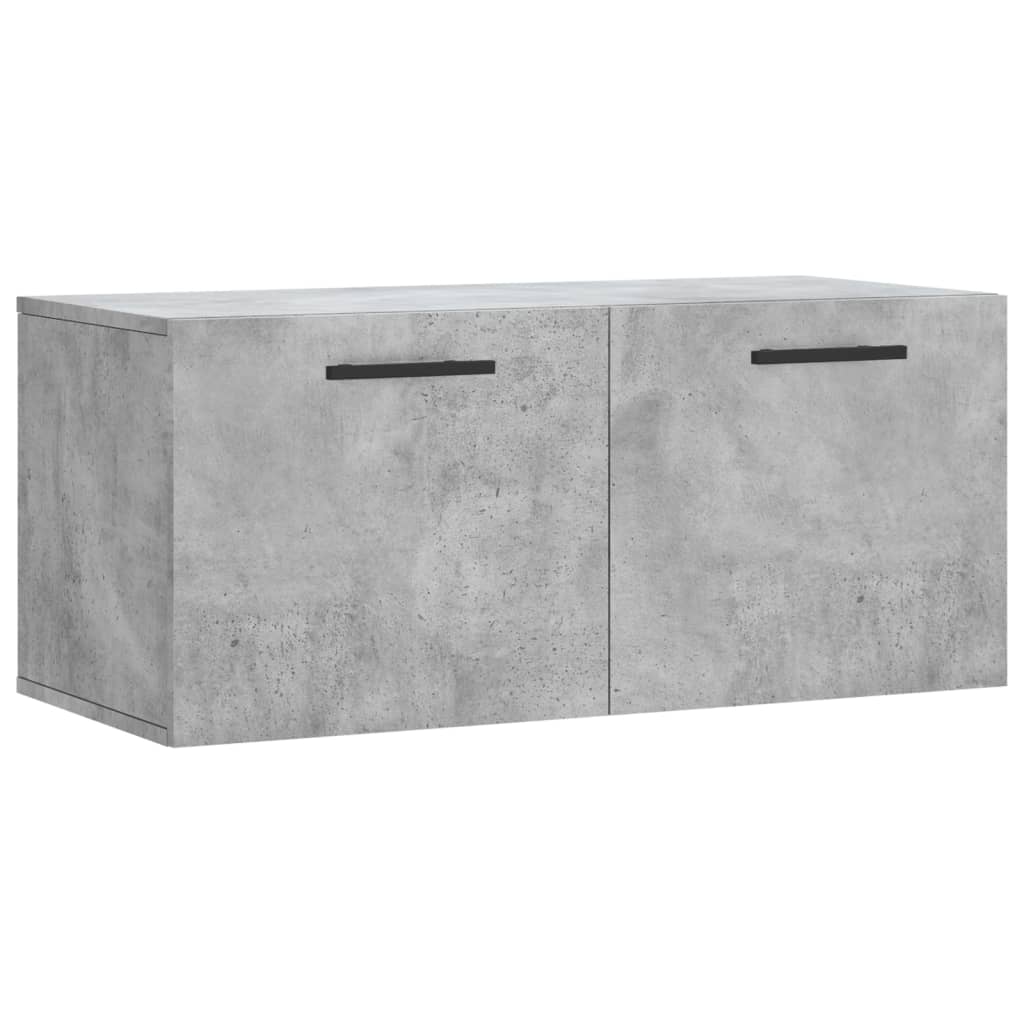 Wall Cabinet Concrete Grey 80x36.5x35 cm Wood Material