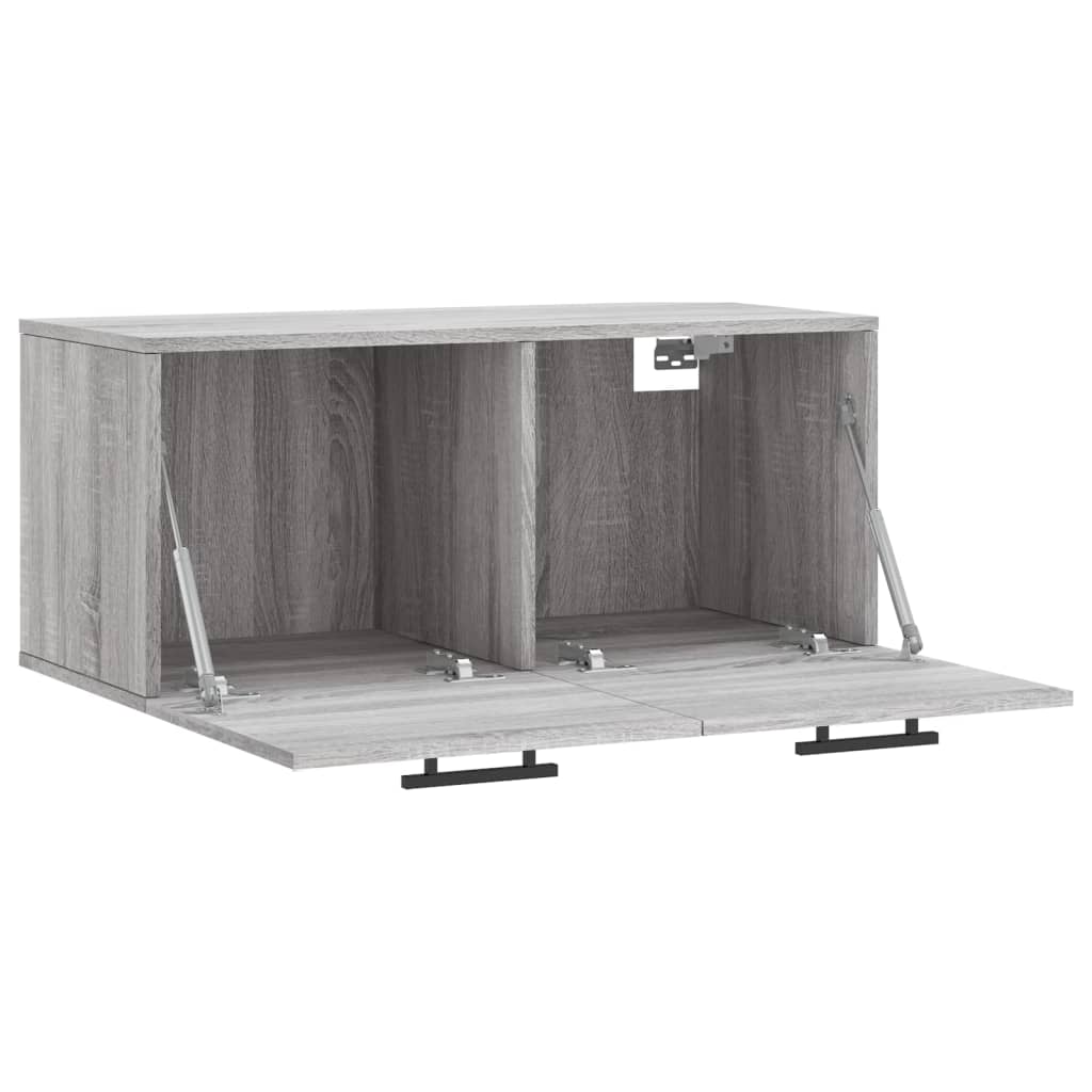 Wall Cabinet Grey Sonoma 80x36.5x35 cm Wood Material