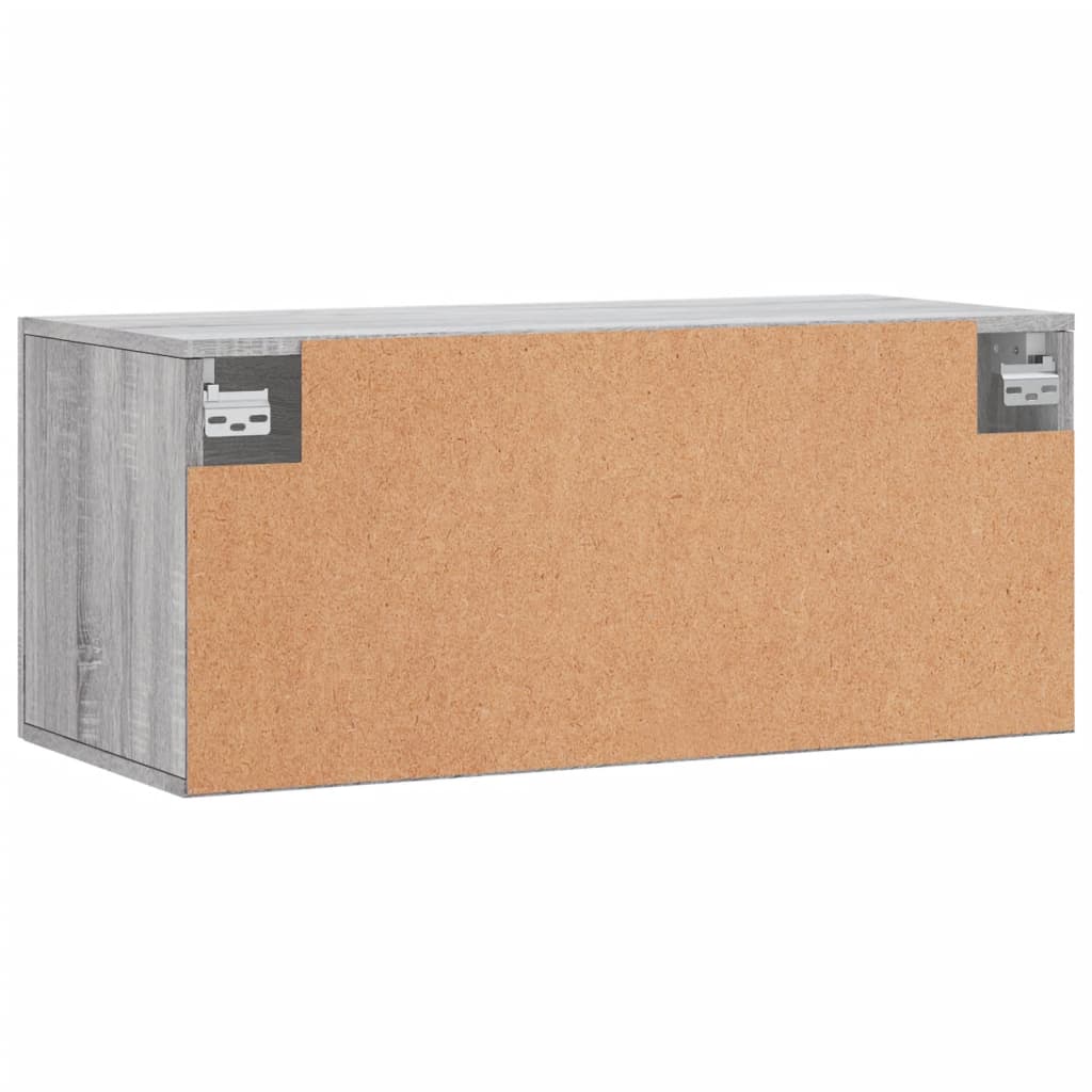 Wandschrank Grau Sonoma 80x36,5x35 cm Holzwerkstoff