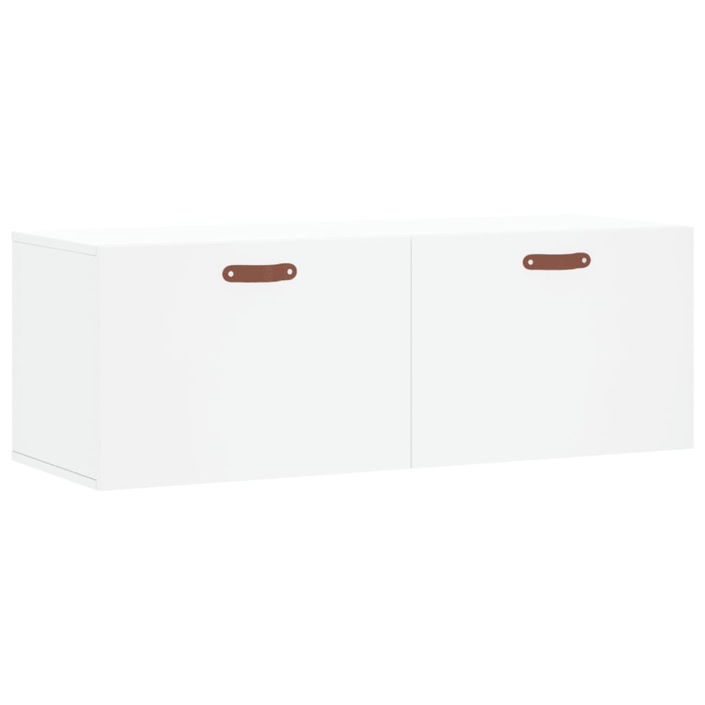 Wall Cabinet White 100x36.5x35 cm Wood Material