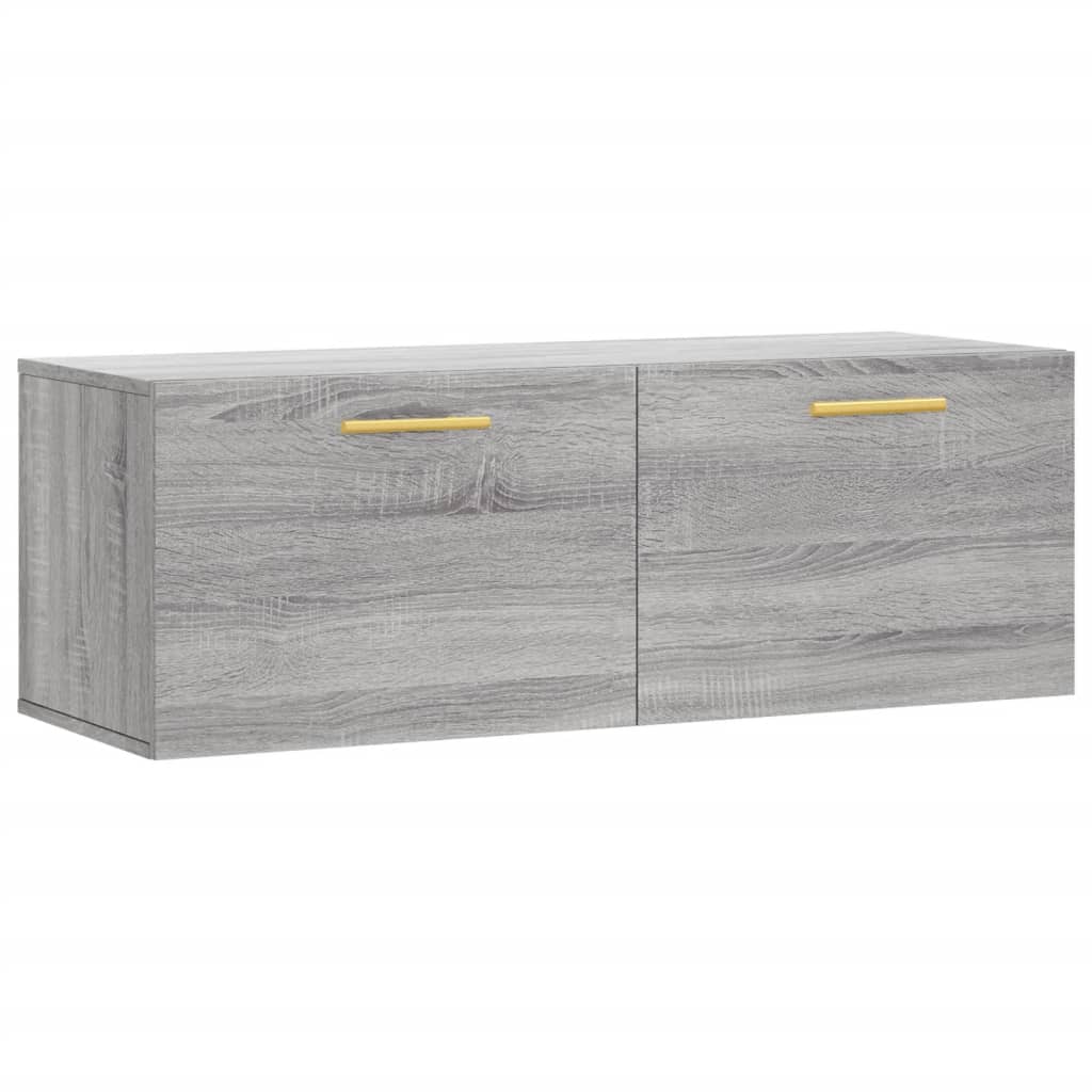 Wall Cabinet Grey Sonoma 100x36.5x35 cm Wood Material