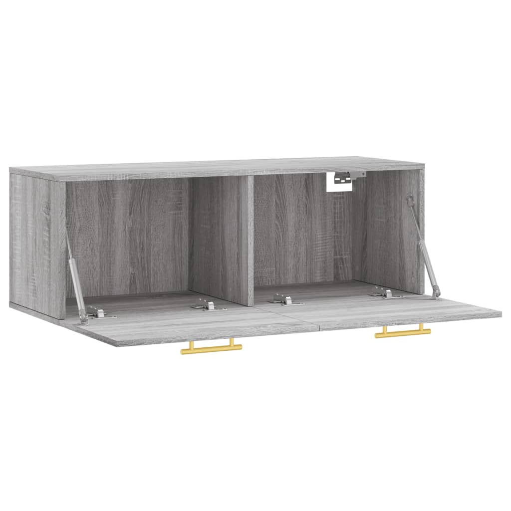 Wall Cabinet Grey Sonoma 100x36.5x35 cm Wood Material