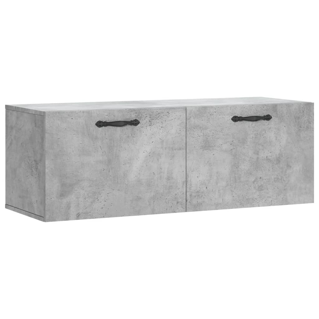 Wall Cabinet Concrete Grey 100x36.5x35 cm Wood Material