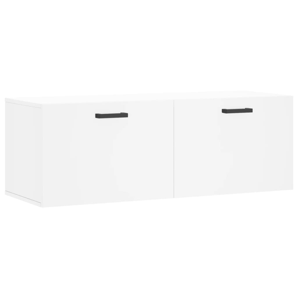 Wall Cabinet White 100x36.5x35 cm Wood Material