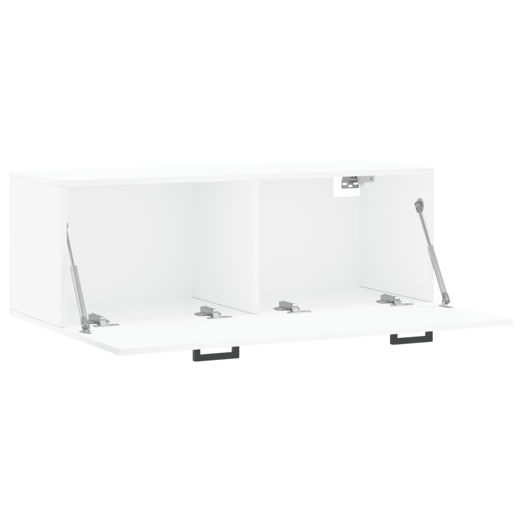 Wall Cabinet White 100x36.5x35 cm Wood Material