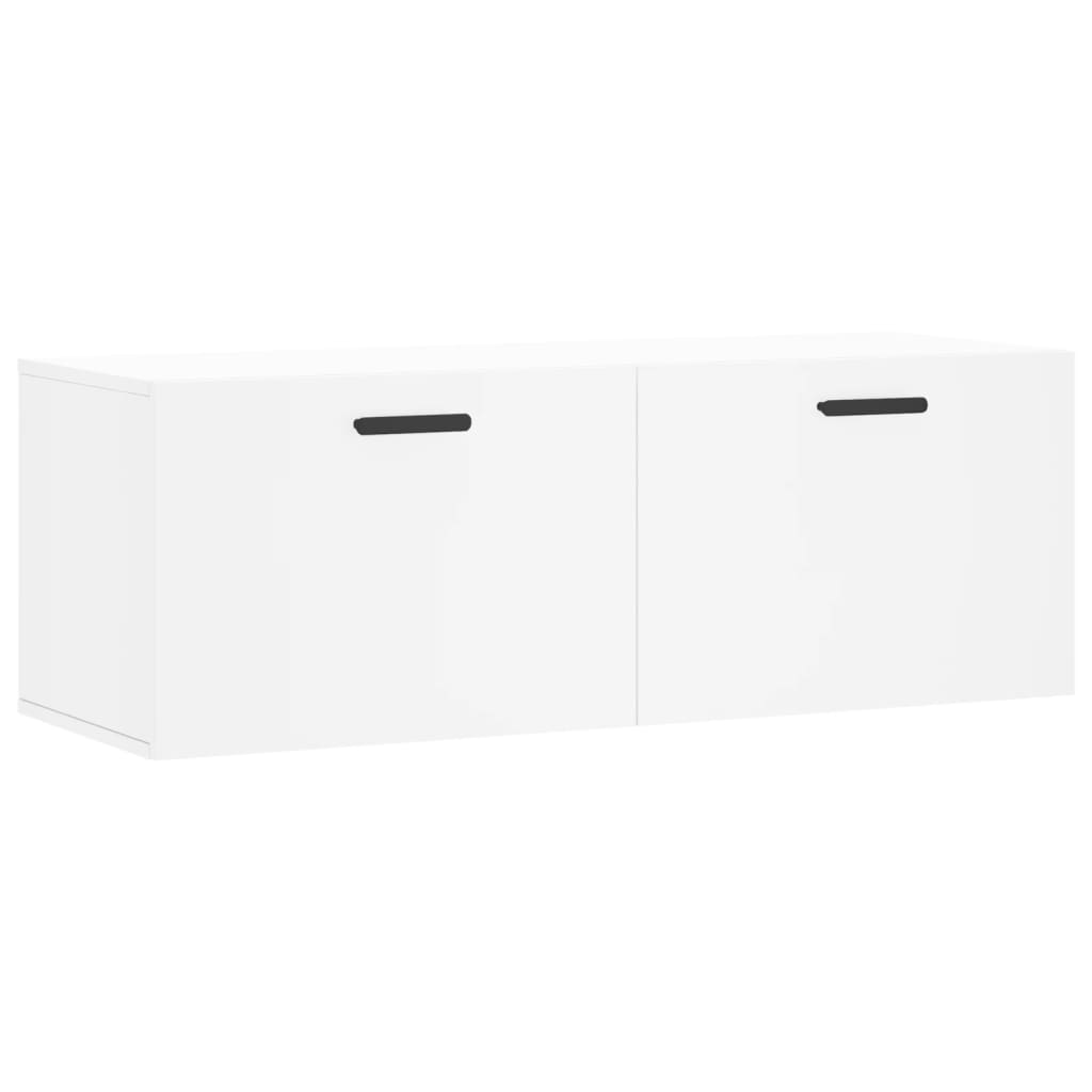 Wall Cabinet White 100x36.5x35 cm Wood Material