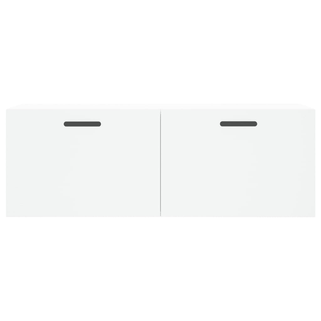 Wall Cabinet White 100x36.5x35 cm Wood Material