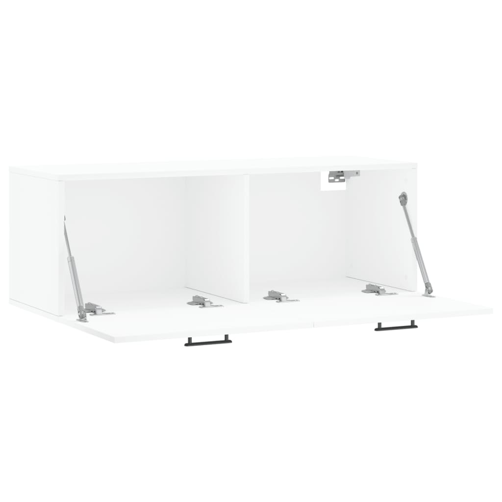 Wall Cabinet White 100x36.5x35 cm Wood Material