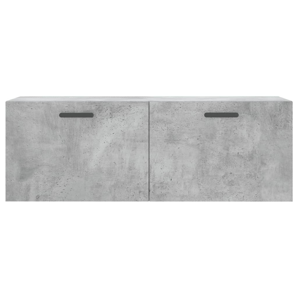 Wall Cabinet Concrete Grey 100x36.5x35 cm Wood Material