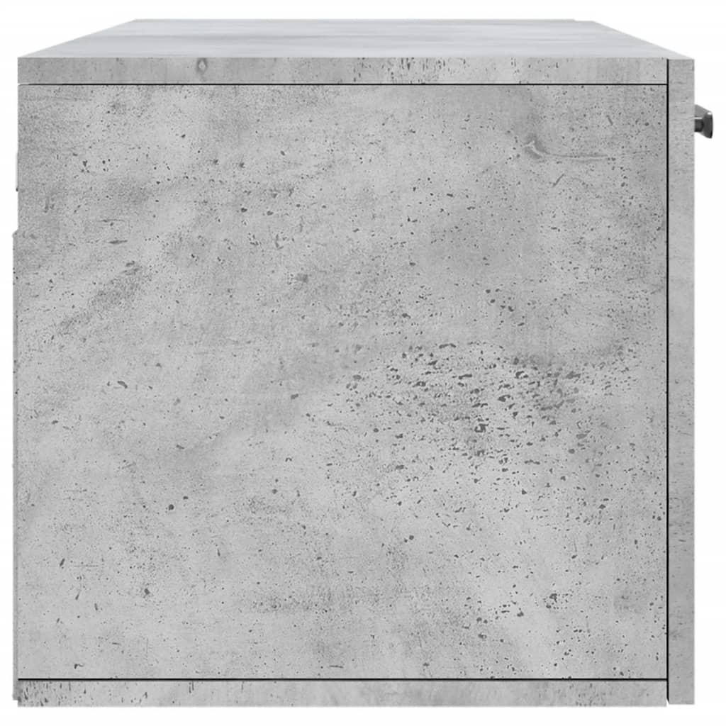 Wall Cabinet Concrete Grey 100x36.5x35 cm Wood Material