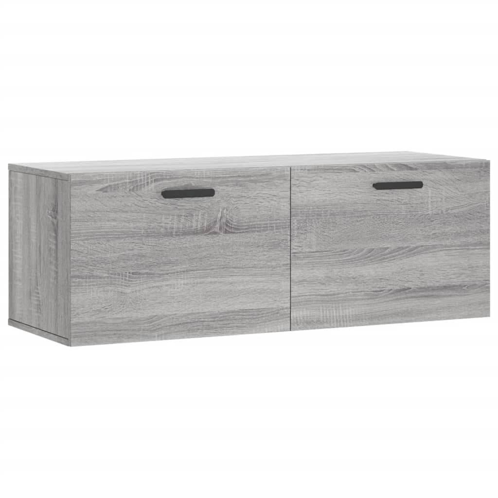 Wall Cabinet Grey Sonoma 100x36.5x35 cm Wood Material