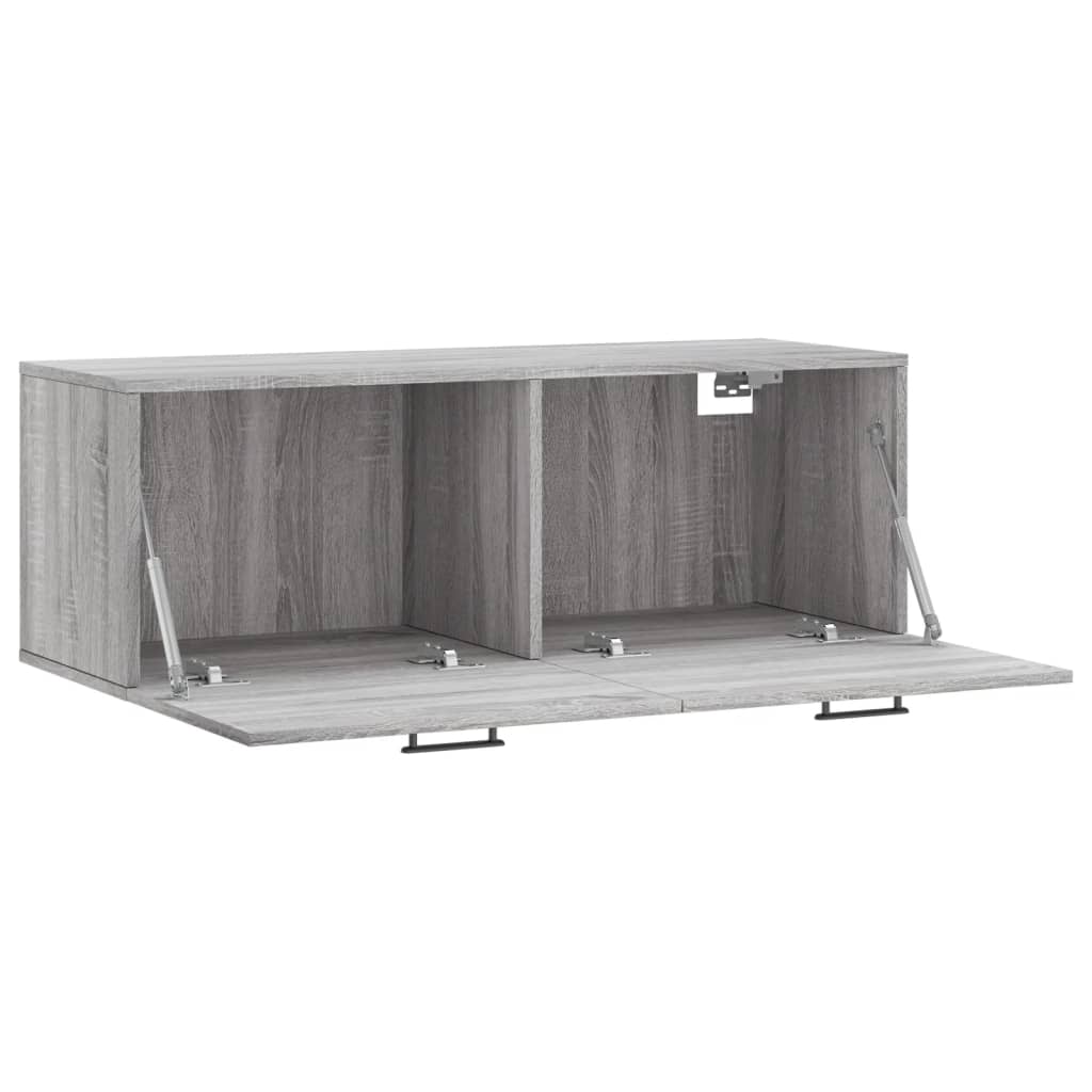 Wall Cabinet Grey Sonoma 100x36.5x35 cm Wood Material