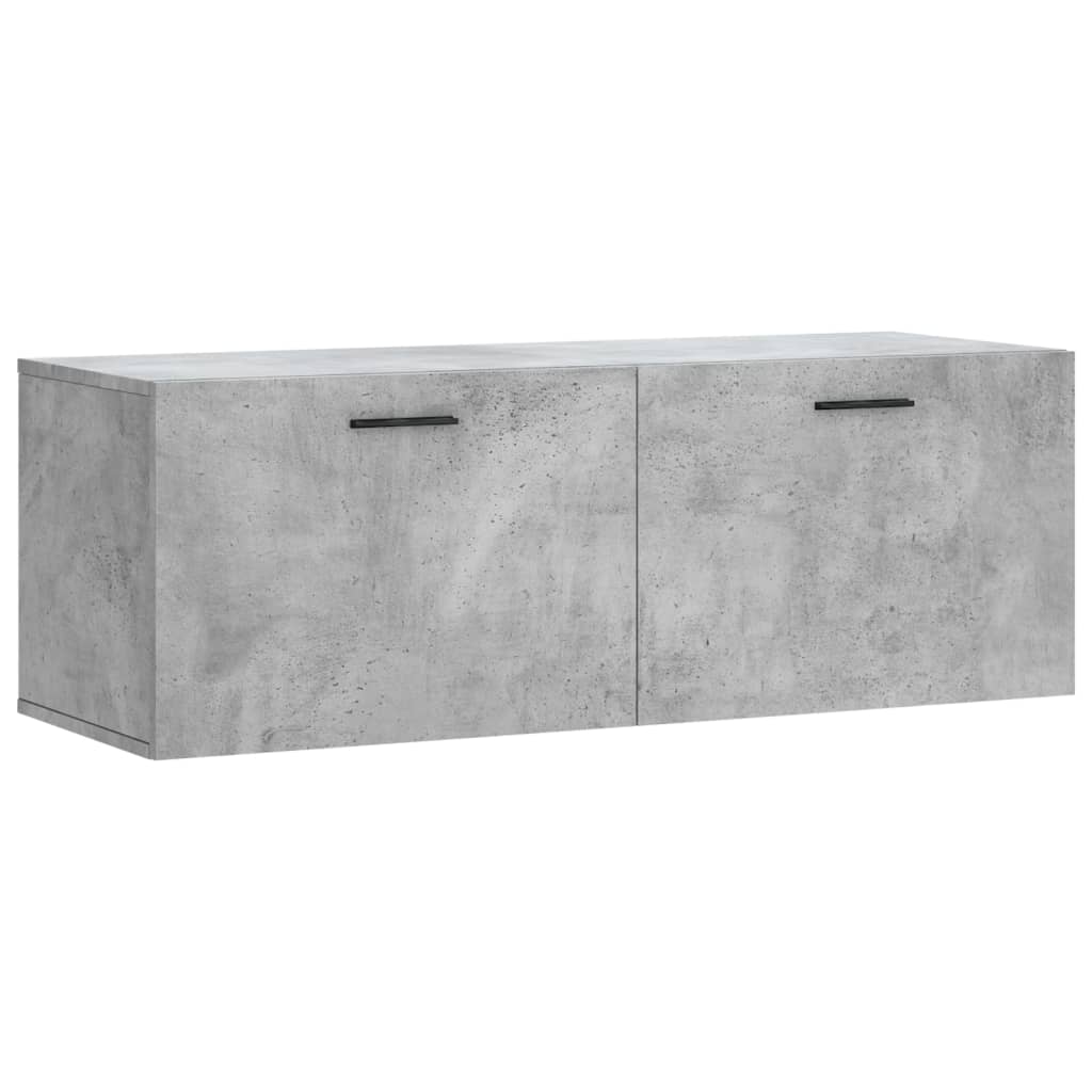 Wall Cabinet Concrete Grey 100x36.5x35 cm Wood Material