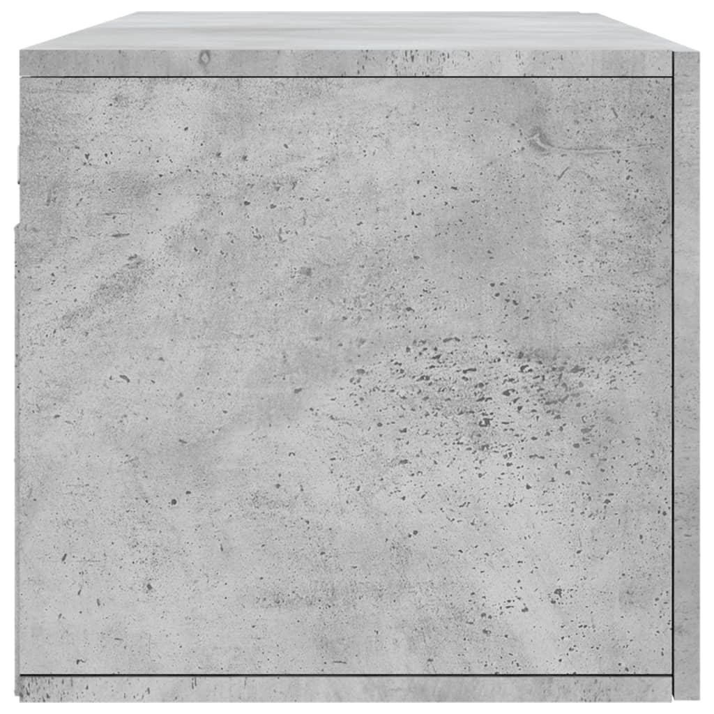 Wall Cabinet Concrete Grey 100x36.5x35 cm Wood Material