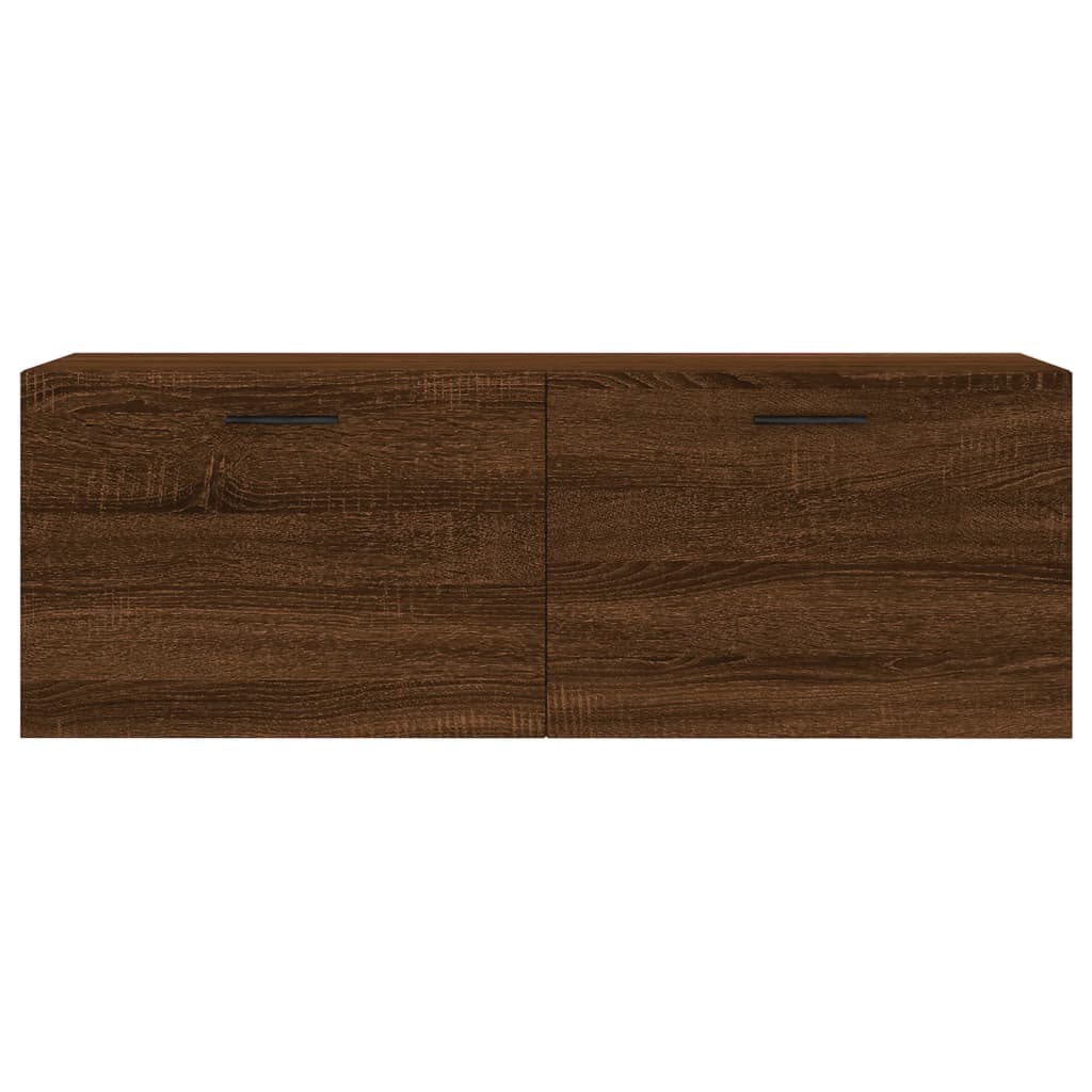 Wall Cabinet Brown Oak Look 100x36.5x35 cm Wood Material