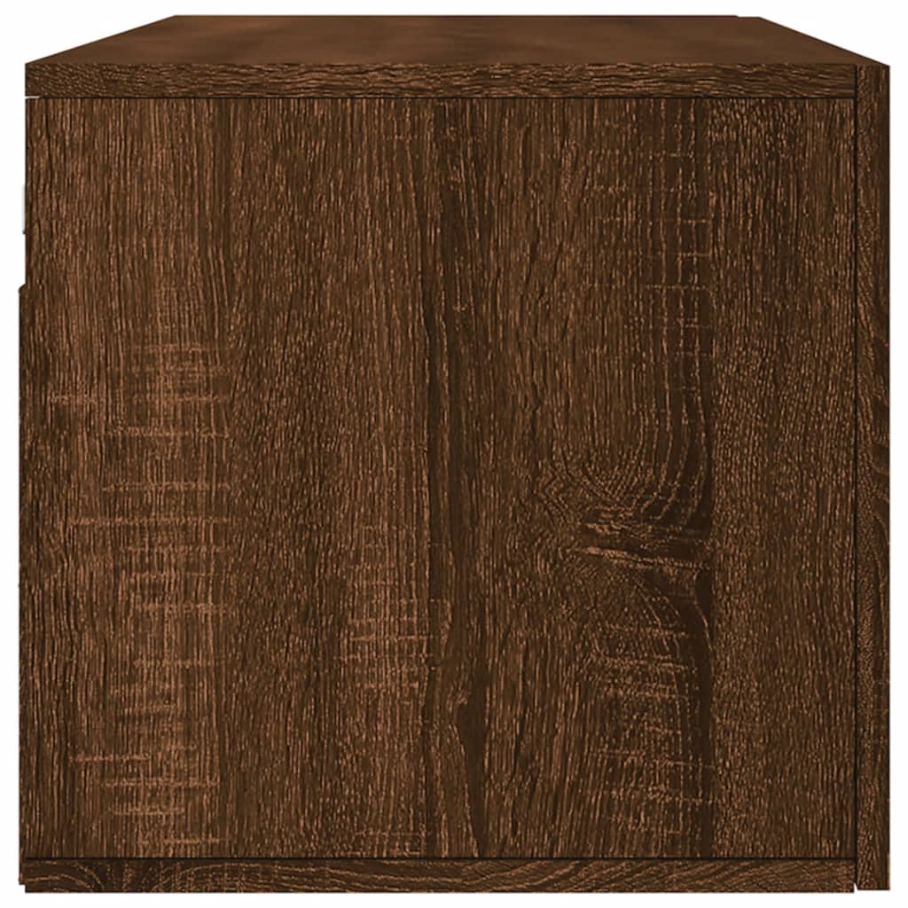 Wall Cabinet Brown Oak Look 100x36.5x35 cm Wood Material