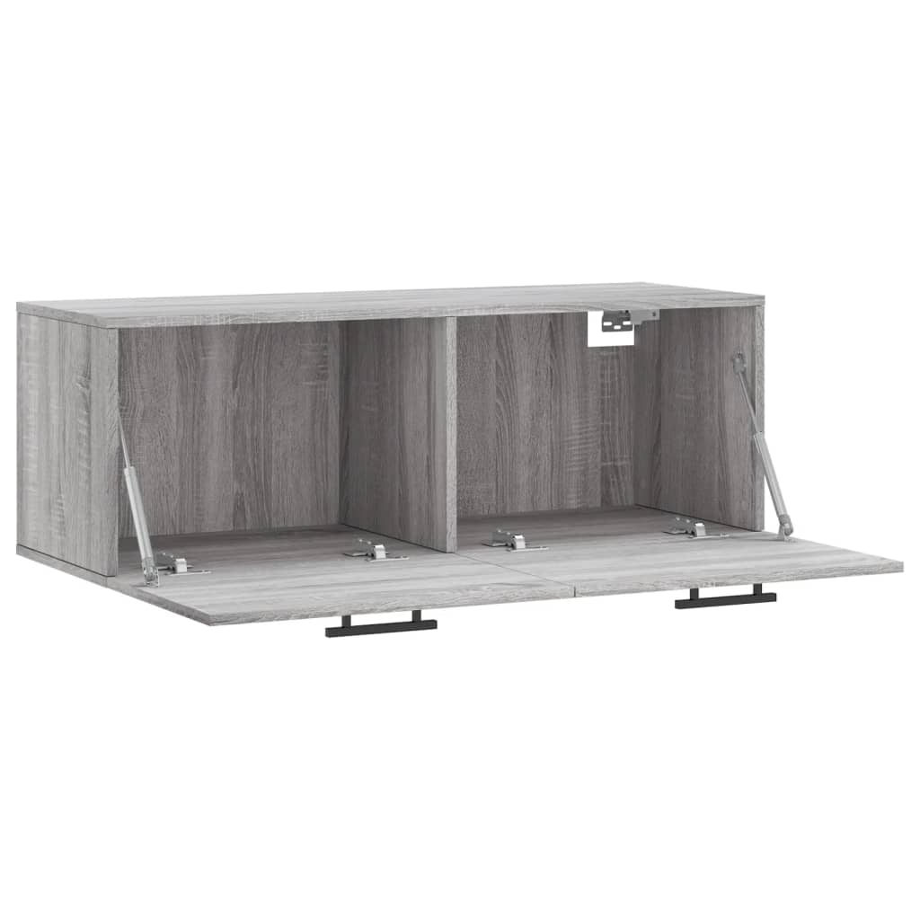 Wall Cabinet Grey Sonoma 100x36.5x35 cm Wood Material