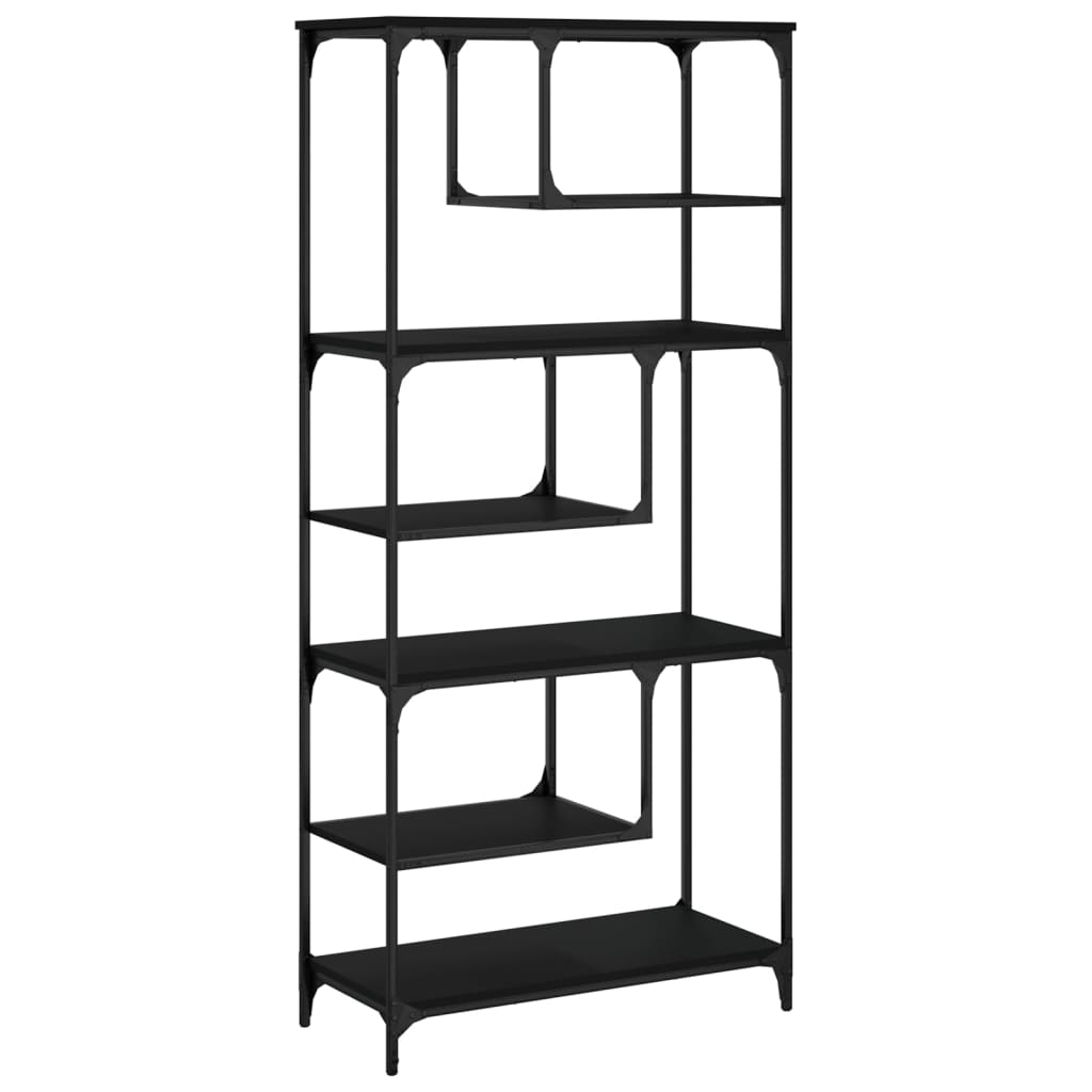 Bookshelf Black 81x36x176 cm Wood Material