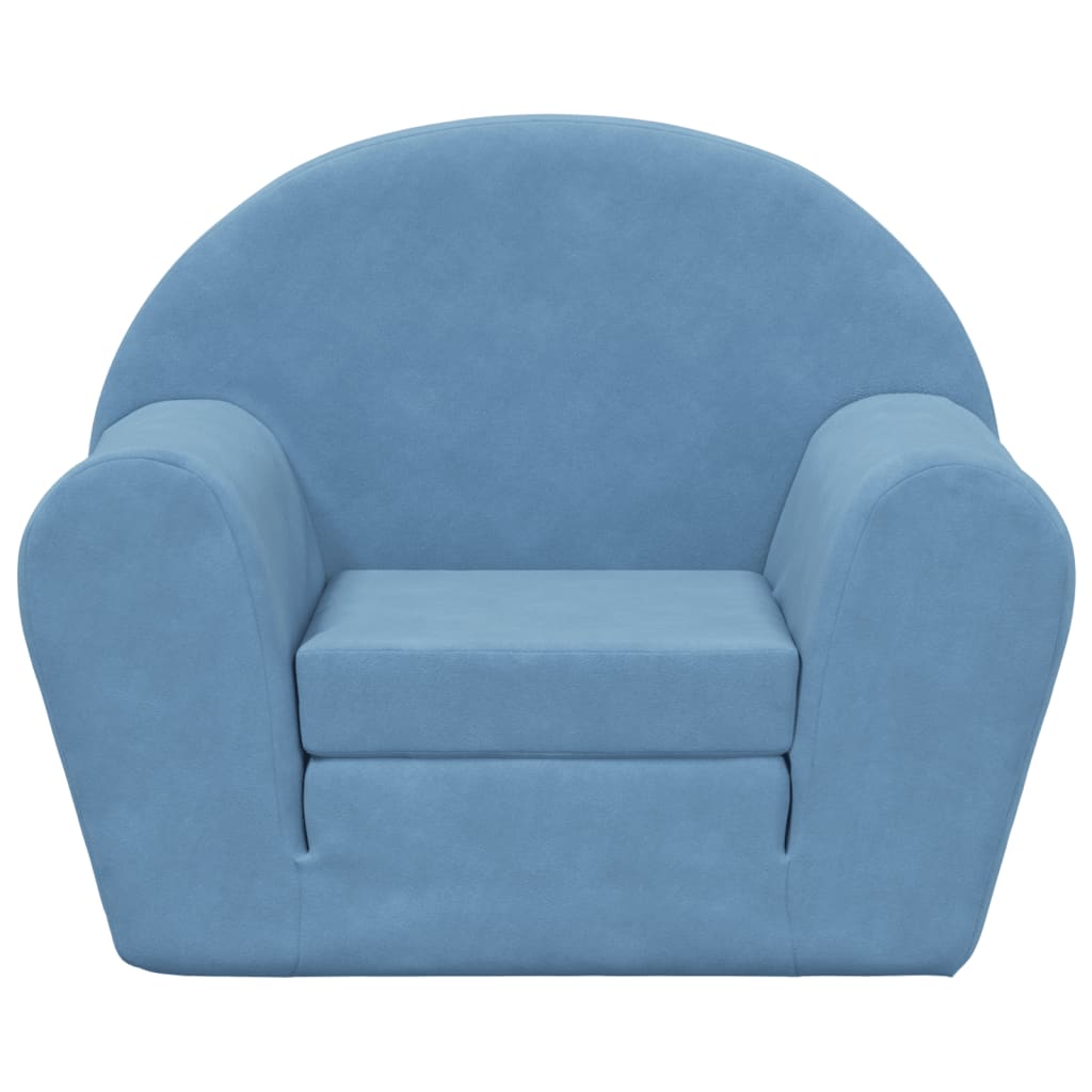 Sofa Bed for Children Blue Soft Plush