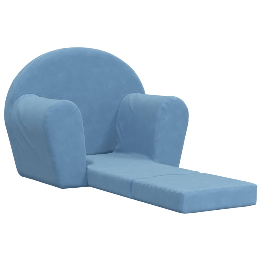 Sofa Bed for Children Blue Soft Plush