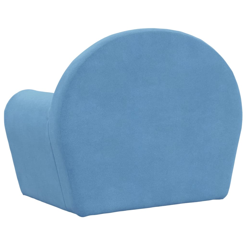 Sofa Bed for Children Blue Soft Plush