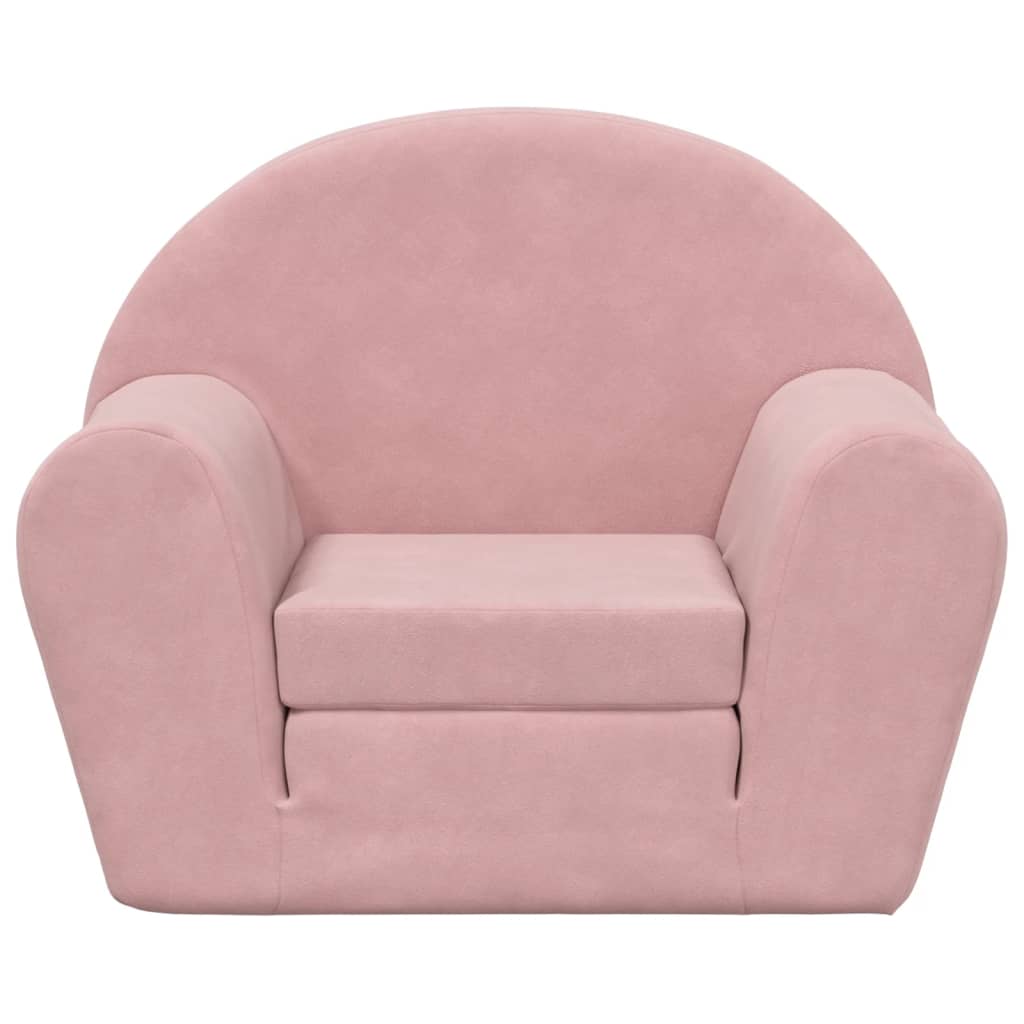 Sofa Bed for Children Pink Soft Plush