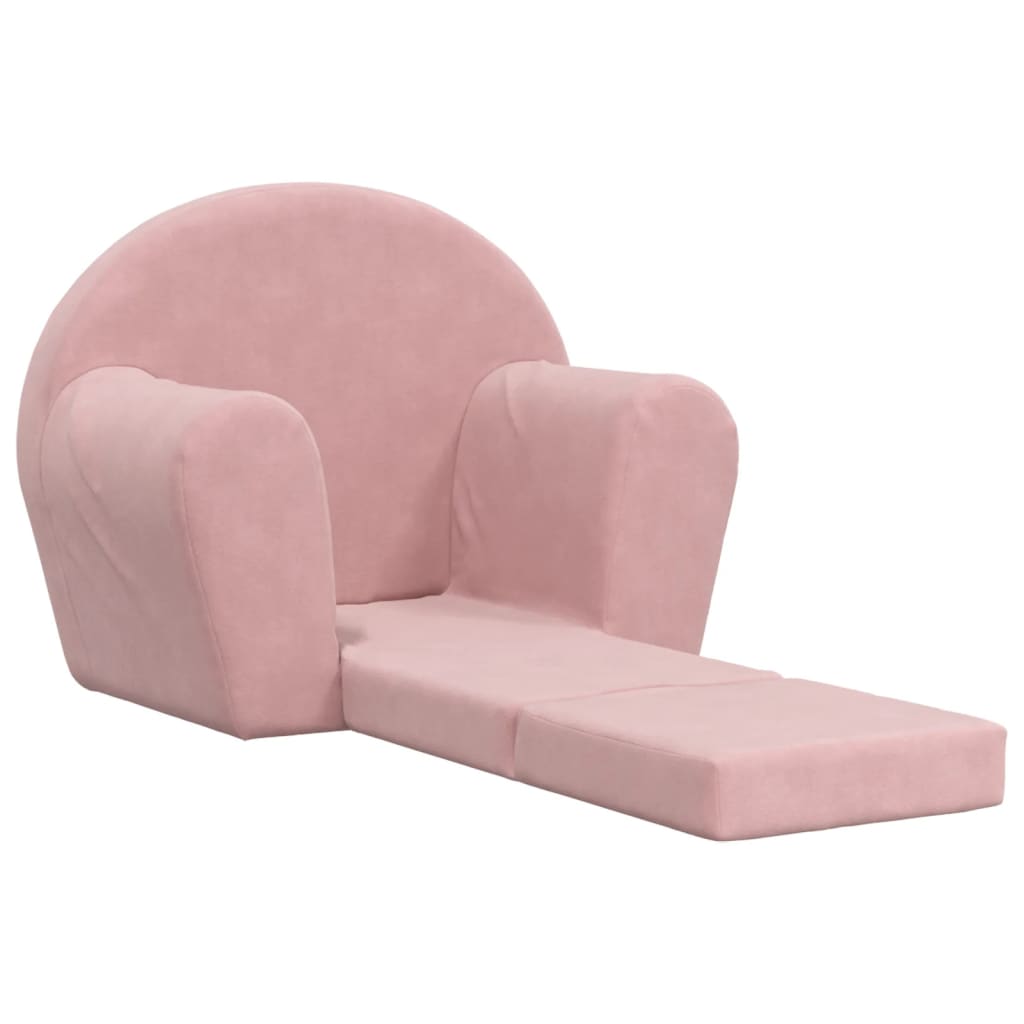 Sofa Bed for Children Pink Soft Plush