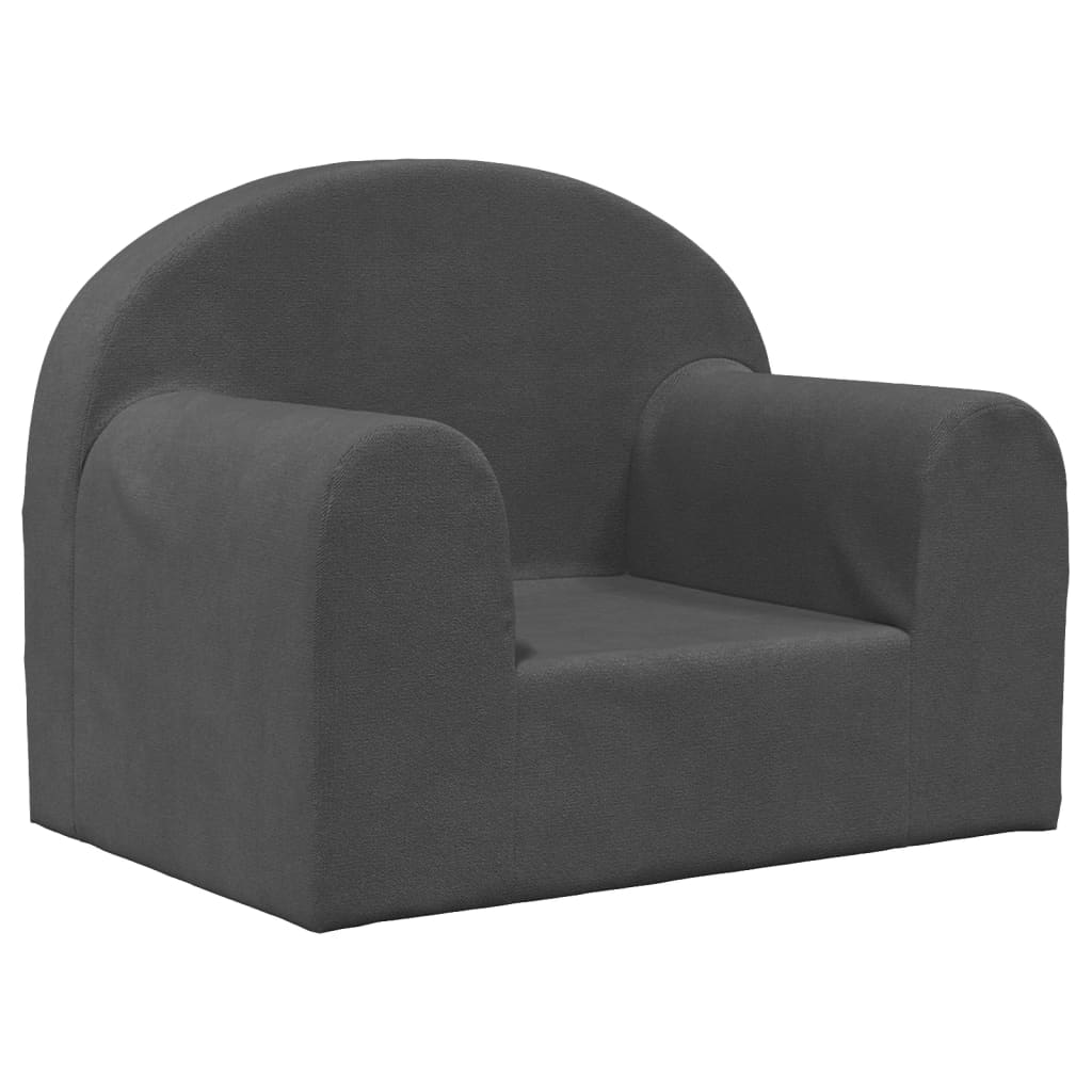 Children's Sofa Anthracite Soft Plush