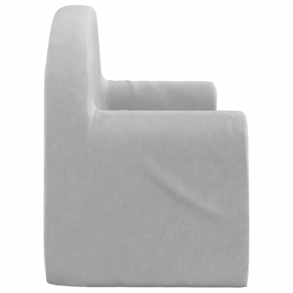 Children's Sofa 2-Seater Light Gray Soft Plush