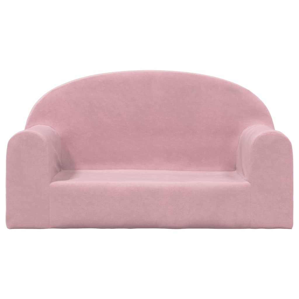 Children's Sofa 2-Seater Pink Soft Plush