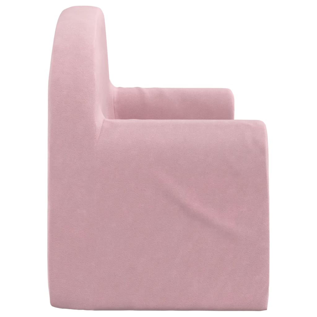 Children's Sofa 2-Seater Pink Soft Plush