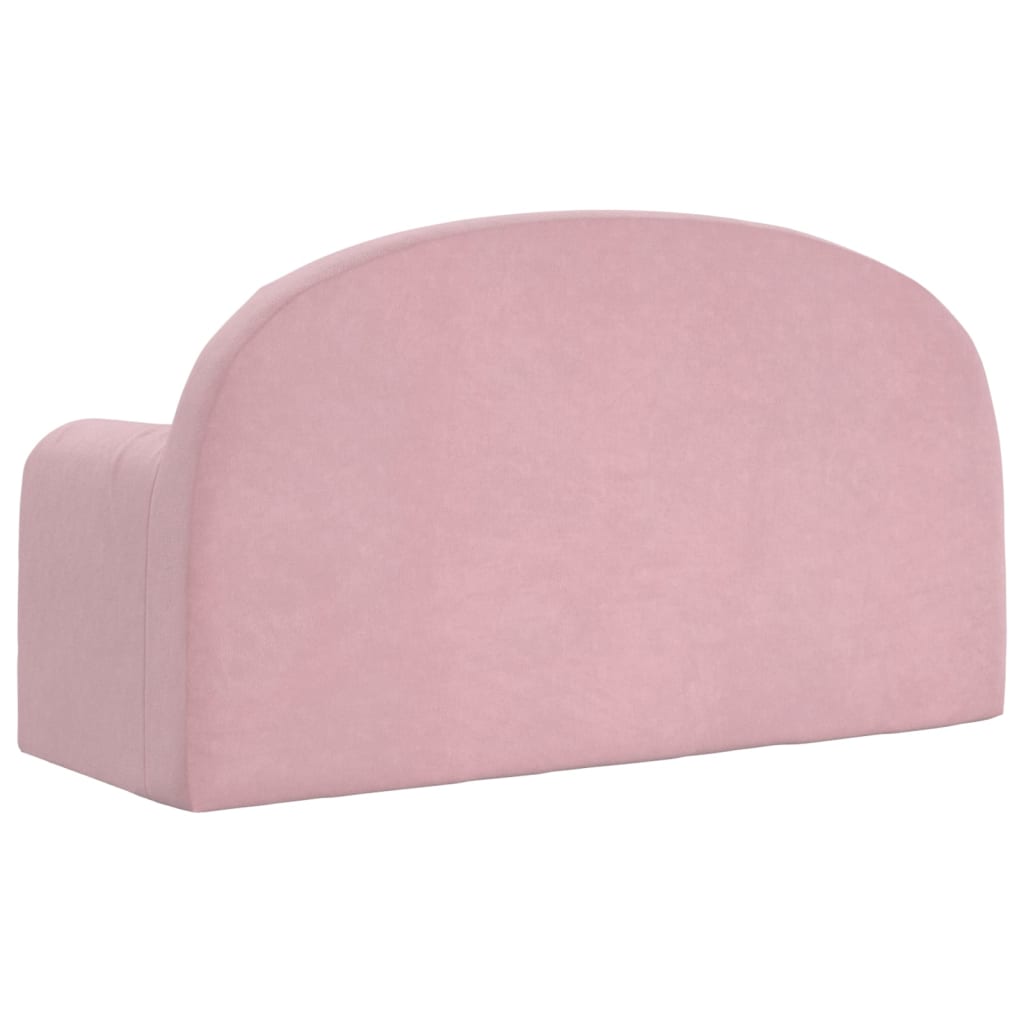 Children's Sofa 2-Seater Pink Soft Plush