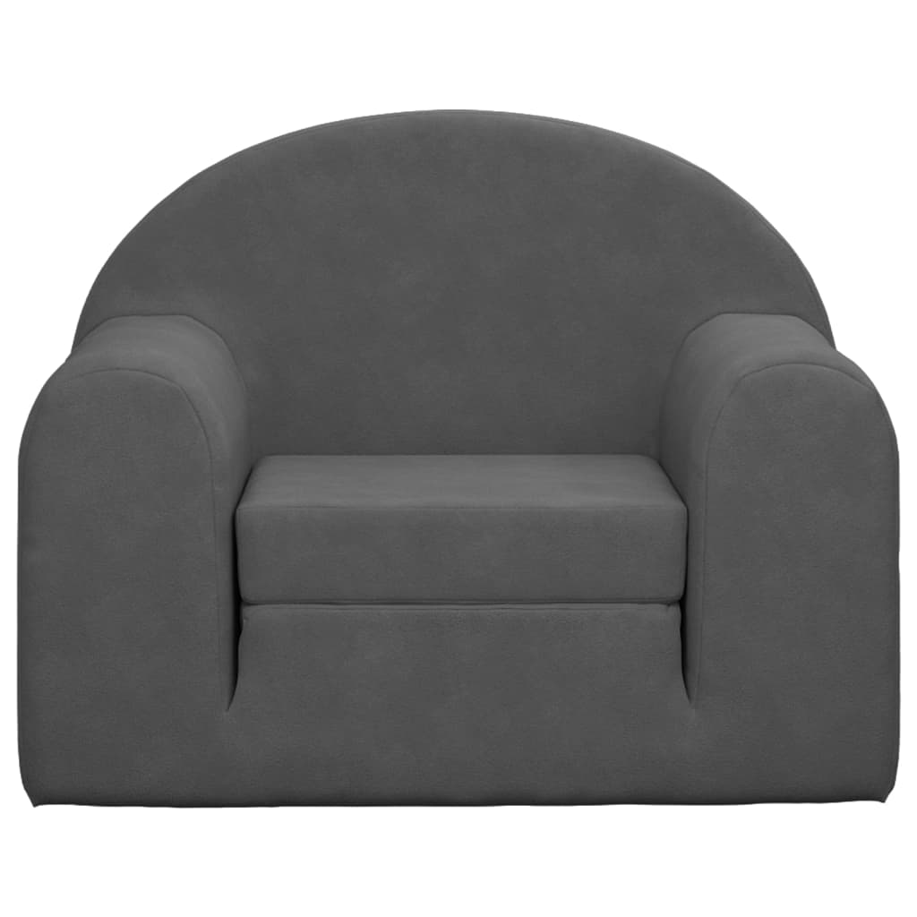 Sofa Bed for Children Anthracite Soft Plush