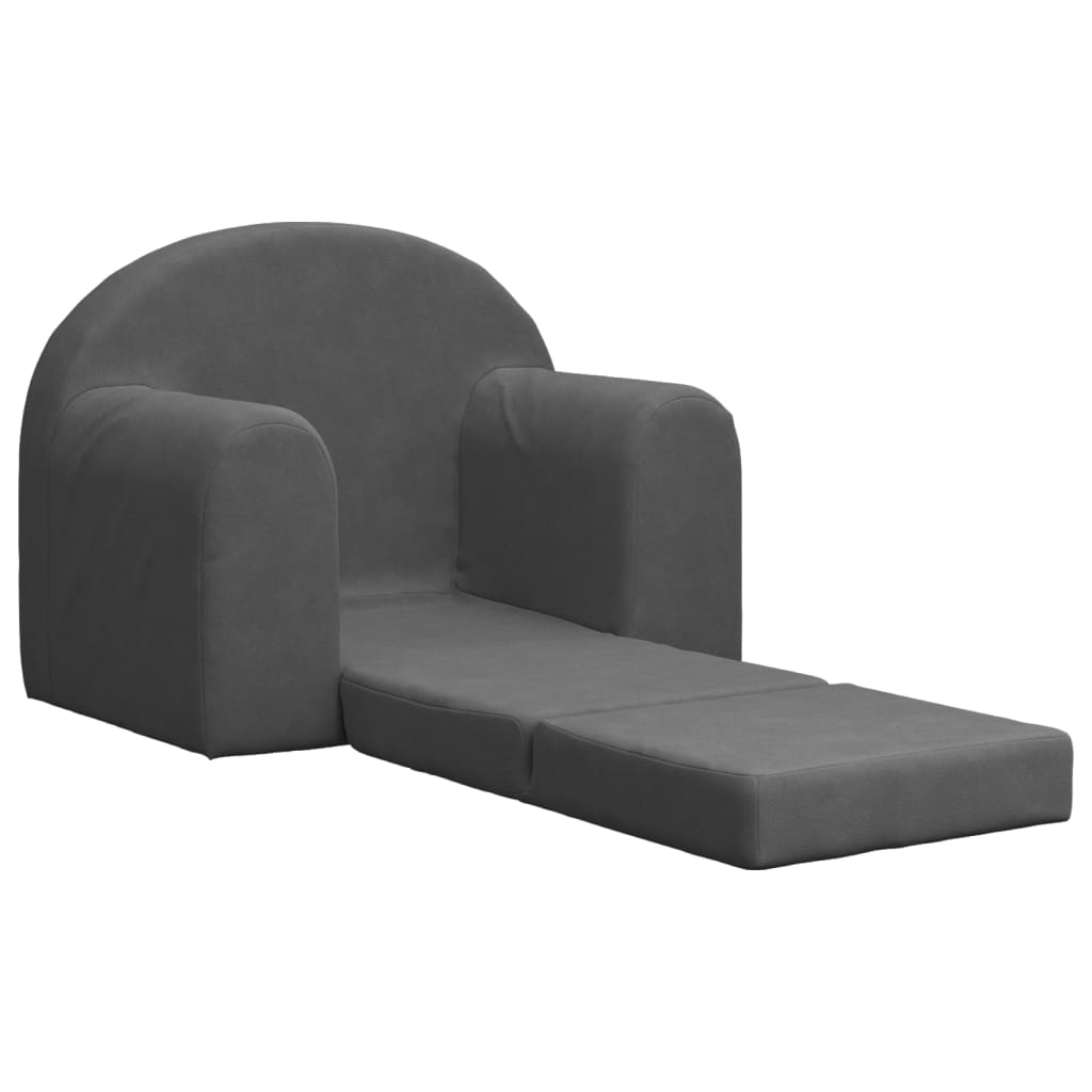 Sofa Bed for Children Anthracite Soft Plush