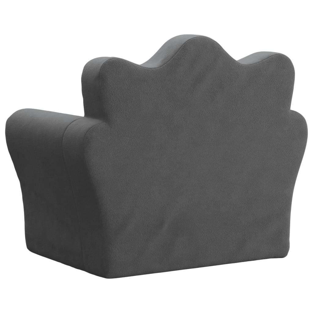 Children's Sofa Anthracite Soft Plush