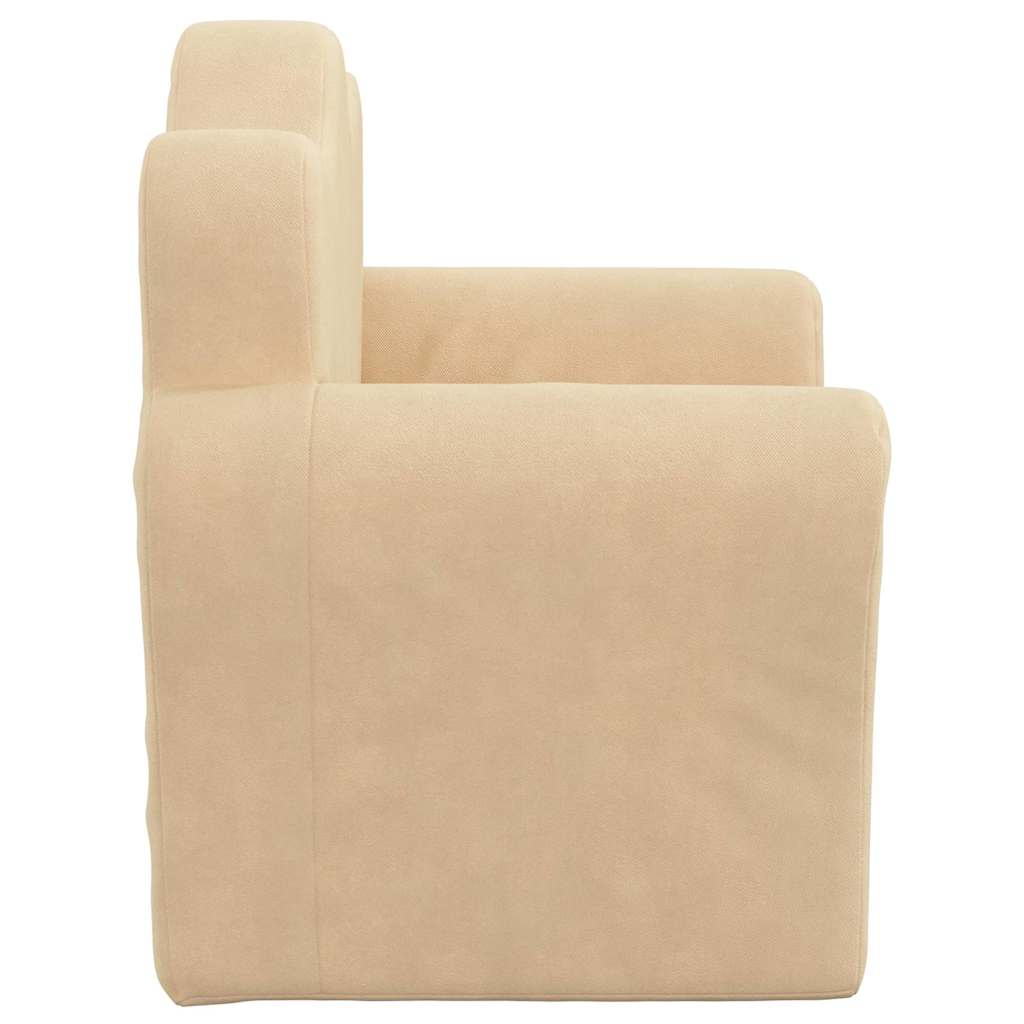 Children's Sofa Cream Soft Plush