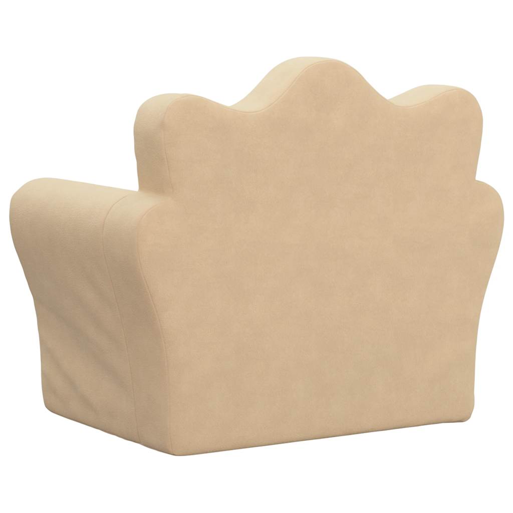 Children's Sofa Cream Soft Plush