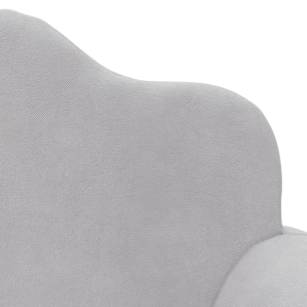 Children's Sofa 2-Seater Light Gray Soft Plush