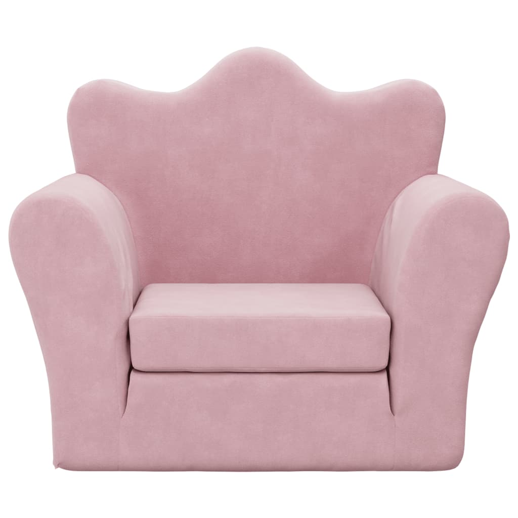 Sofa Bed for Children Pink Soft Plush