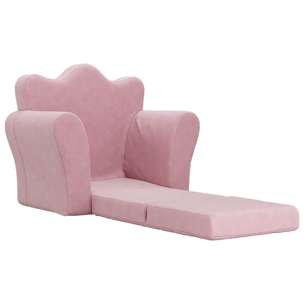 Sofa Bed for Children Pink Soft Plush