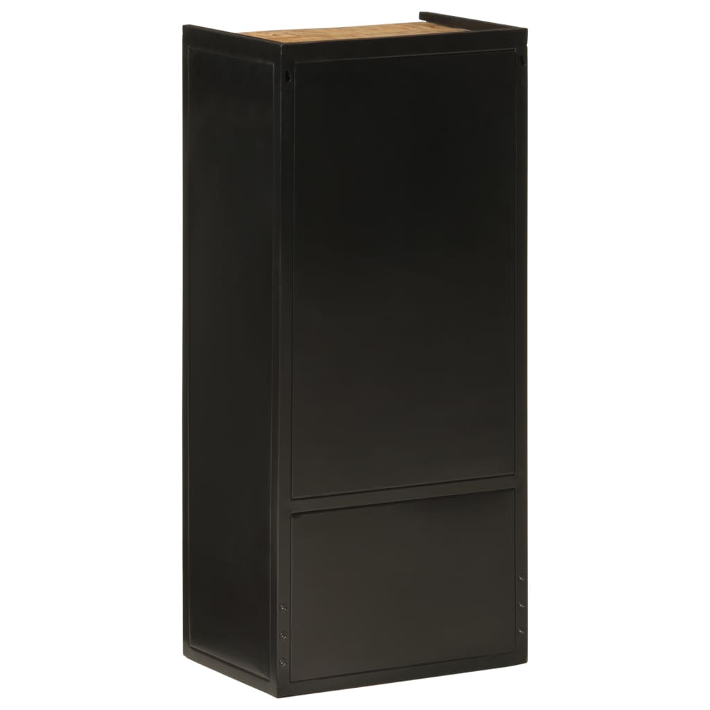 Bathroom cabinet 40x27x90 cm iron and solid mango wood