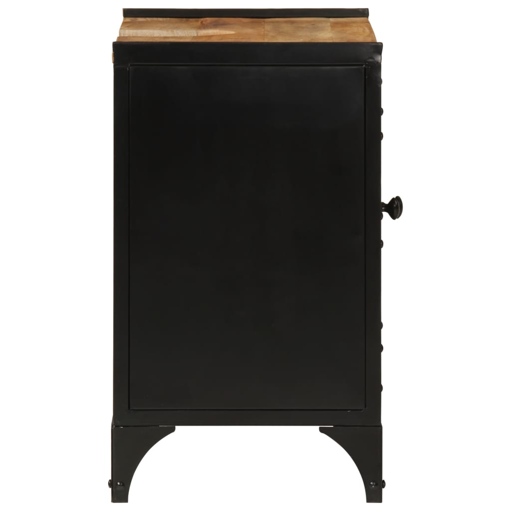 Washbasin cabinet 55x35x60 cm iron and solid mango wood