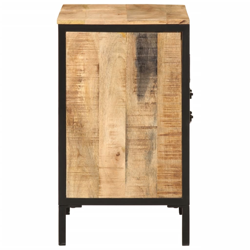 Washbasin cabinet 55x35x60 cm solid mango wood and iron